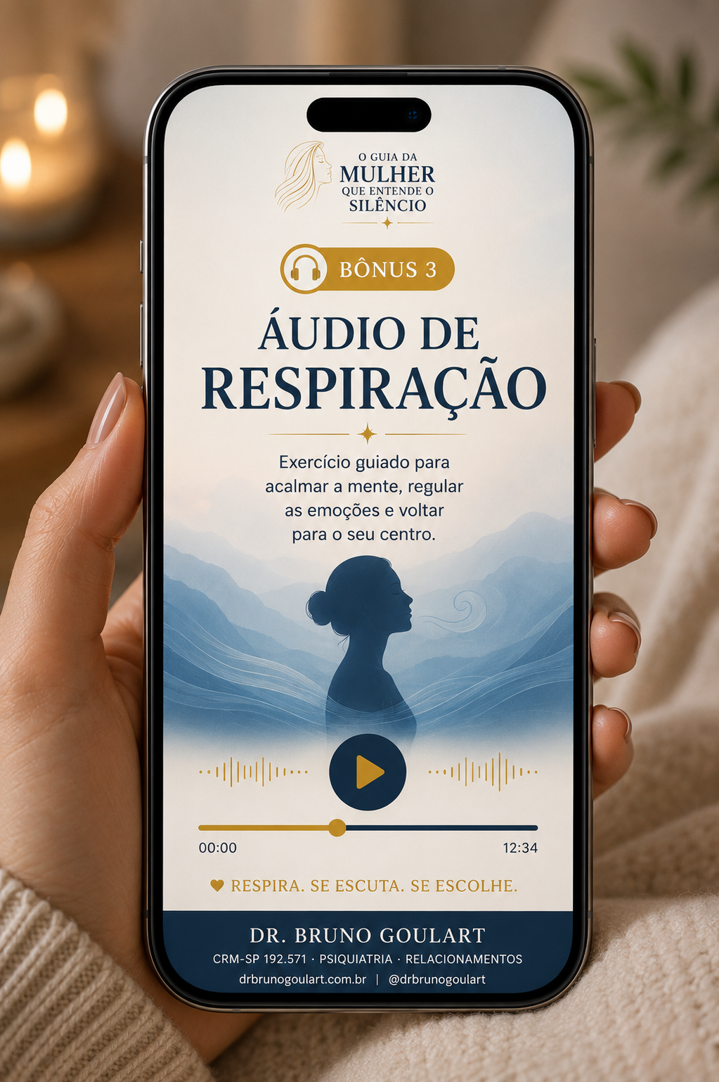 Áudio — Exercício de Respiração Guiada
